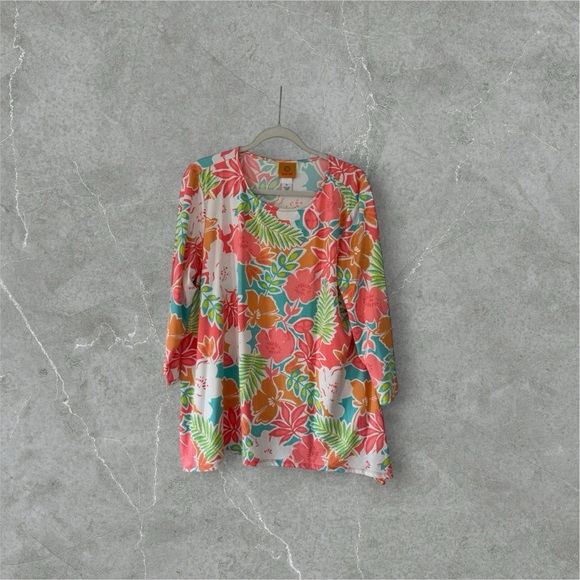 Ruby Rd. Multicolor Patterned Top - Picture 3 of 5